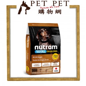 Nutram 無薯無穀物-雞肉及火雞小型犬配方(T27) 5.4kg